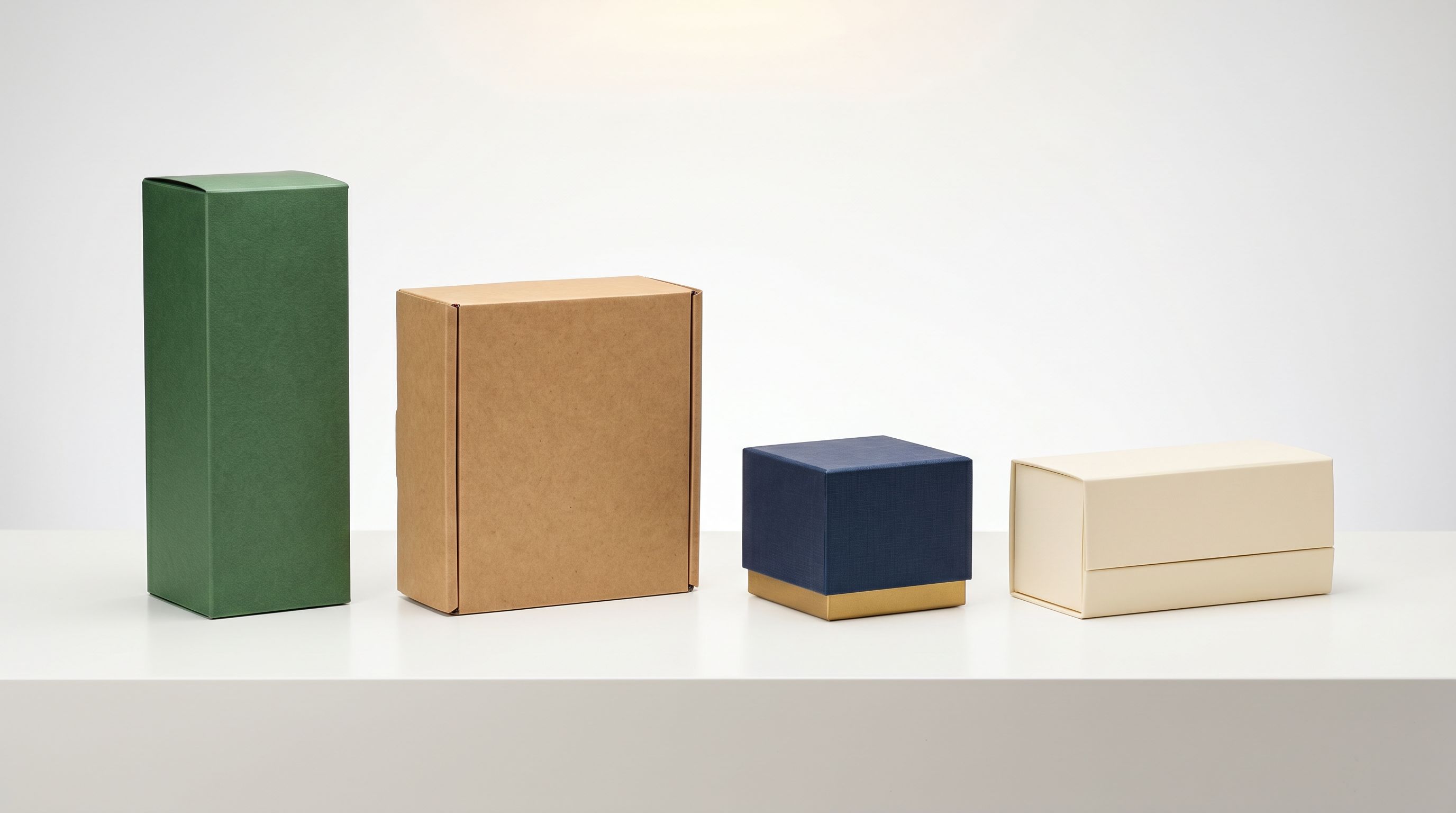 Four distinct product boxes representing the four content layers required for catalogue management.